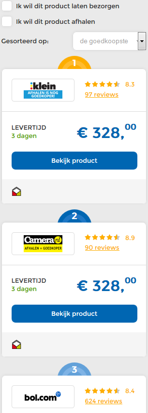 Vergelijk prijzen winkels | vergelijk.nl